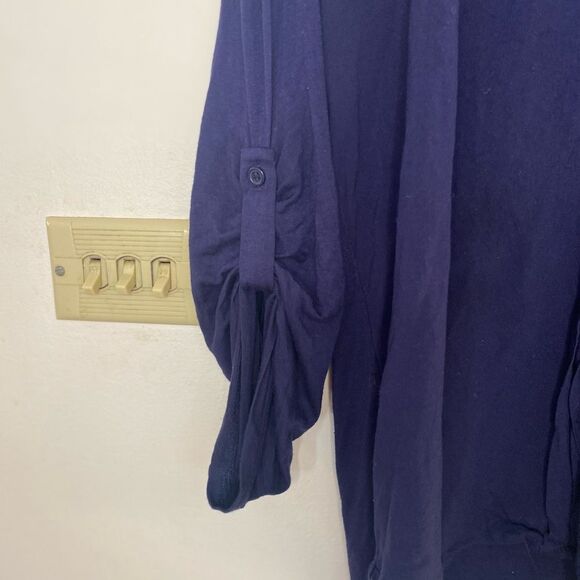 Pleione navy blue long sleeve top size medium - Picture 6 of 6